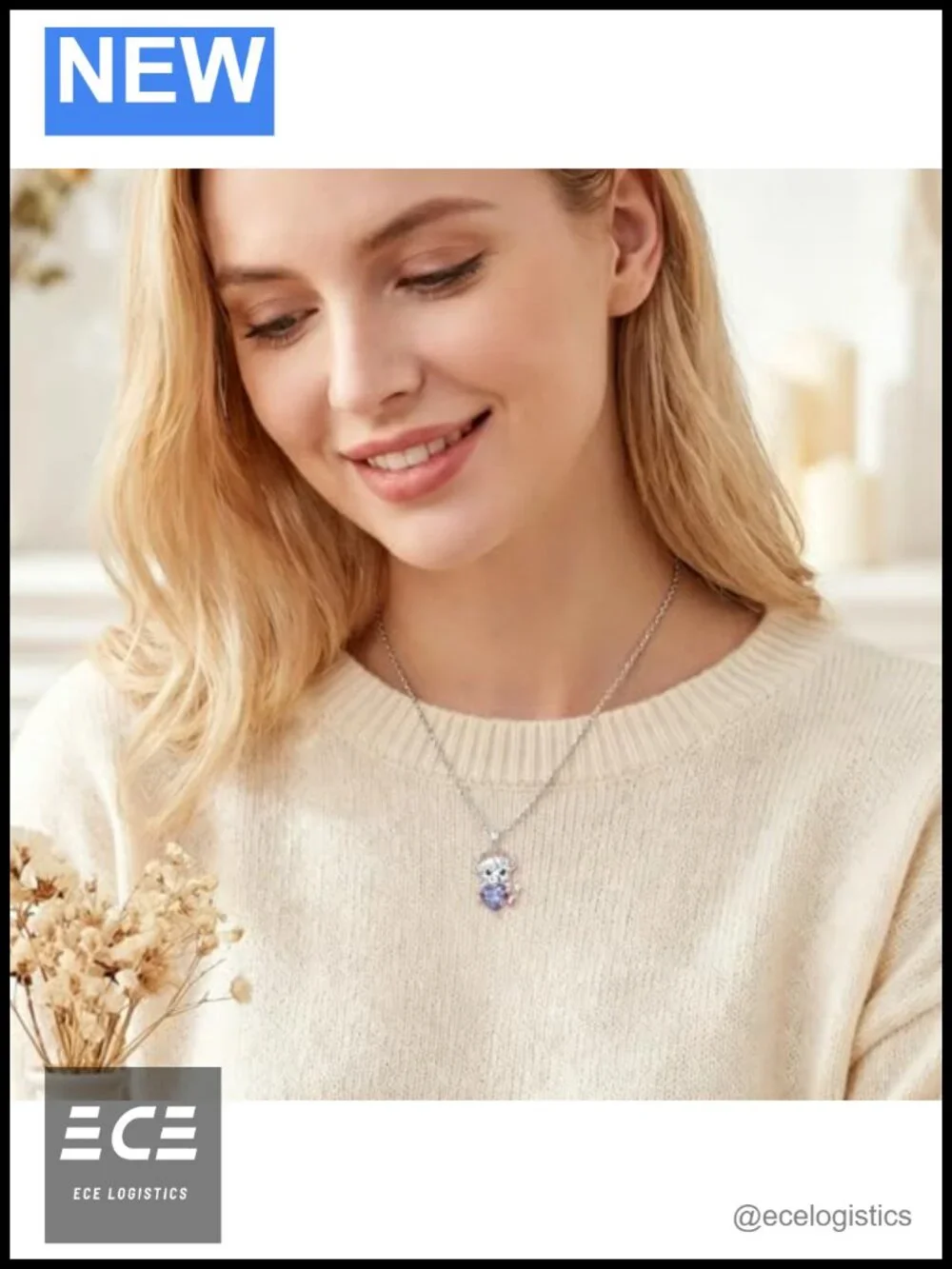 925 Sterling Silver Highland Cow Heart Birthstone Pendant Necklace 18in